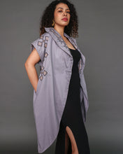 Load image into Gallery viewer, Dignidad Trench Kimono with Nesif Embroidery by the Tboli Tribe