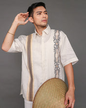 Load image into Gallery viewer, Maalaga Linen Polo in Nesif Embroidery by Tboli Tribe