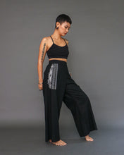 Load image into Gallery viewer, Magiting Black Linen Pants with Nesif Embroidery by Tboli