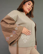 Load image into Gallery viewer, Todo Biday Earth Tone Oversized Denim Jacket