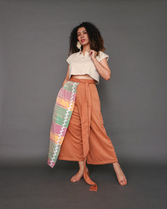 Rampa Wrap Wide Pants in Rare Inaul Weave