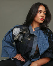 Load image into Gallery viewer, Lakas Maka Madam Oversized Statement Denium Jacket with Hand Embroidery
