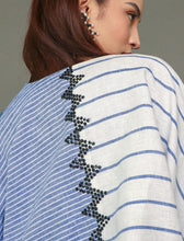 Load image into Gallery viewer, Bahaghari Sa Ulap Heritage Poncho in Stripes Linen and Inaul Weave