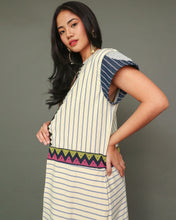 Load image into Gallery viewer, Magandang Dilag Stripes Kimono with Hand Embroidery and Pisyabit of Marawi
