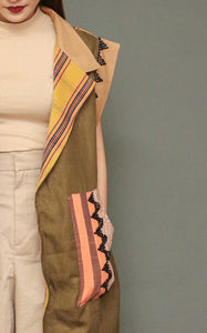 Inusara Trench Blazer with Hand Embroidery
