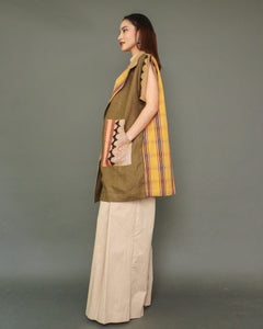 Inusara Trench Blazer with Hand Embroidery