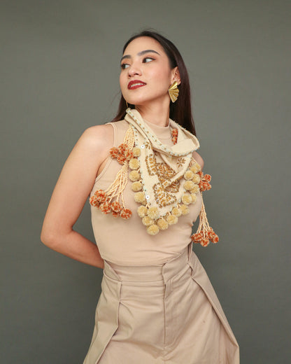 Tangkulo Scarf of Bagobo in Digos in Light Brown