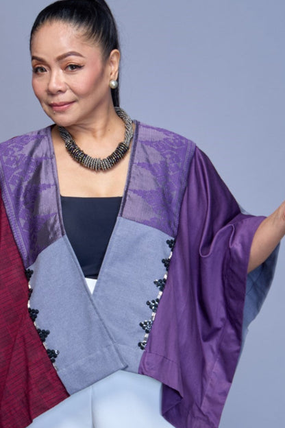 Dugong Bughaw Poncho in Deep Purple Inaul of Maguindanao