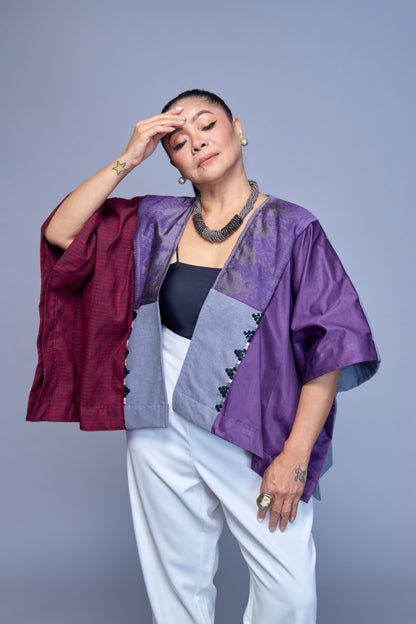 Dugong Bughaw Poncho in Deep Purple Inaul of Maguindanao