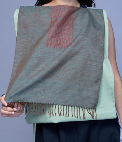 Asul at Berde Philippine Silk and Barong Reversible Bib