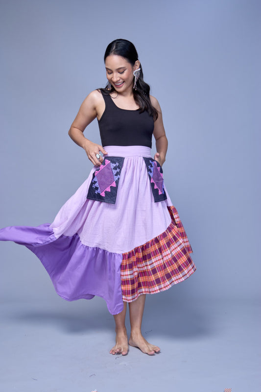 Manila Skirt Lilac with Inaul Weave
