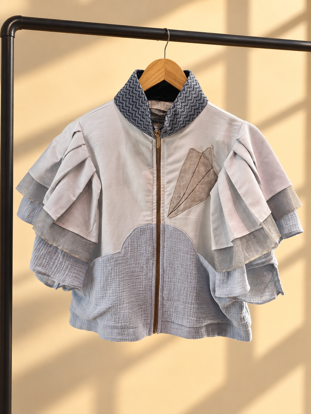 GANTIMPALA TOP WITH EROPLANO ACCENT AND KABANGKALAN WEAVE