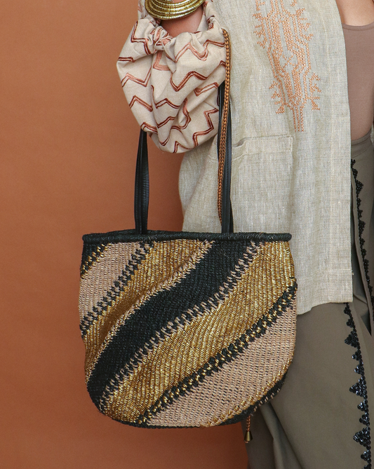 Baybayin Tote Bag in Handwoven Abaca