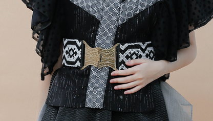 T'boli belt with hand bead work by the Tboli Tboli with real Tboli Brass.