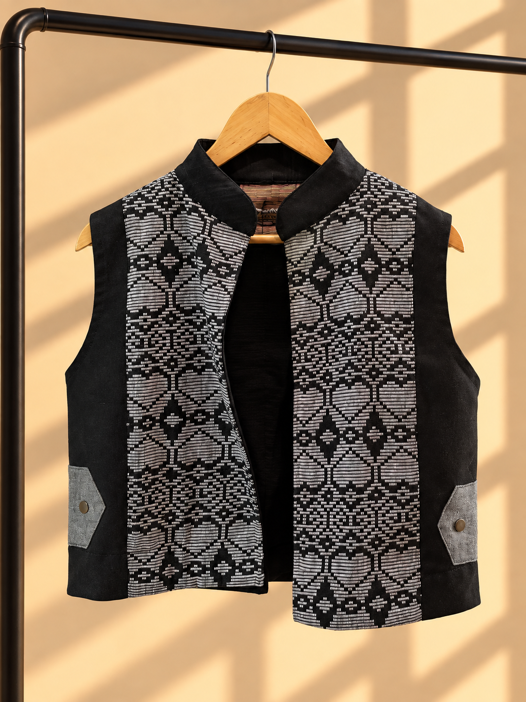 I DID MY VEST IN BLACK SILVER INAUL