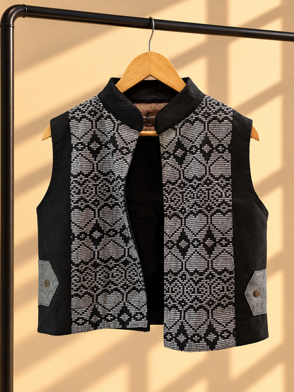 I DID MY VEST IN BLACK SILVER INAUL