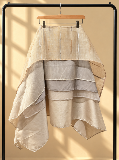 MAY NANALO NA! KABOGERA SKIRT IN CREAM WITH PREMIUM ABACA OF DUMAGUETE