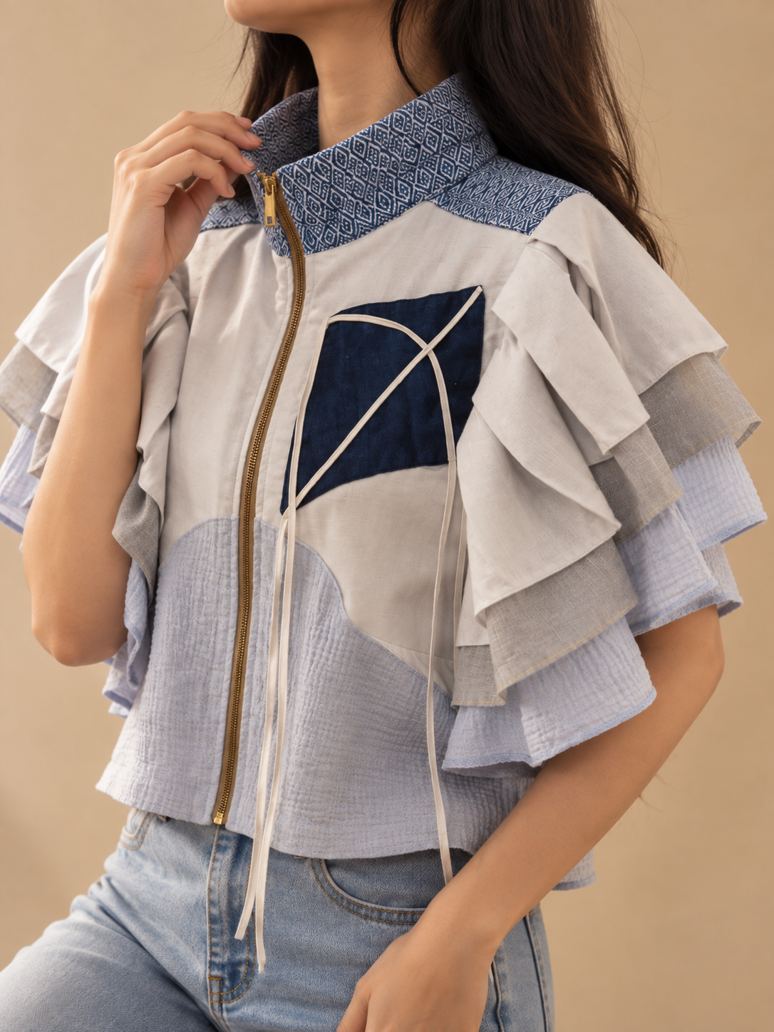 GANTIMPALA TOP WITH SARANGGOLA ACCENT AND KABANGKALAN WEAVE