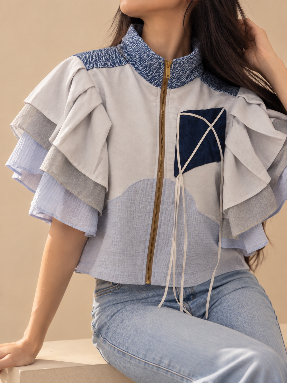 GANTIMPALA TOP WITH SARANGGOLA ACCENT AND KABANGKALAN WEAVE