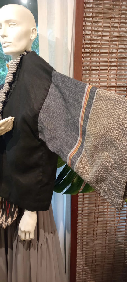 Gabing Mapayapa Cover up in Pure Linen with Kantarines Weave
