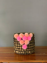 Load image into Gallery viewer, Set of 3 Bancuan Planter/Organizer Baskets with Pompoms Set A