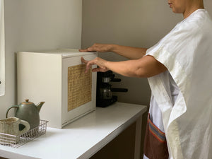Solihiya Bread Box in White Duco Paint Finish