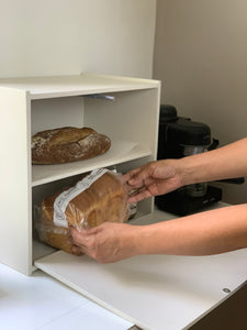 Solihiya Bread Box in White Duco Paint Finish