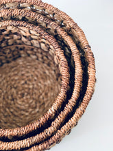 Load image into Gallery viewer, Set of 3 Bancuan Planter/Organizer Baskets with Pompoms Set A