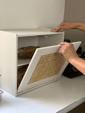 Solihiya Bread Box in White Duco Paint Finish
