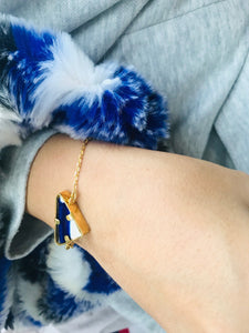 Triad Gold Blue Bracelet