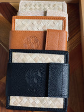 Load image into Gallery viewer, Set of 4 Pandan Coaster with Leatherette Lining