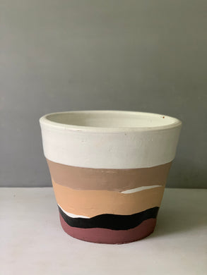 Mud Drive Hand Painted Clay Pot