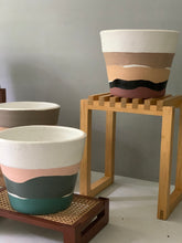 Load image into Gallery viewer, Ocean Drive Hand Painted Clay Pot