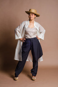 Jusi Barong Trench Jacket with Embelishment and Bead Works by Jeannie Javelosa