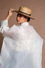 Load image into Gallery viewer, Jusi Barong Trench Jacket with Embelishment and Bead Works by Jeannie Javelosa