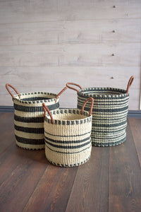 20% OFF Black and White Abaca Basket