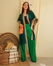 Load image into Gallery viewer, Forest Green Glamorosa Big Pockets Poncho with Langkit and Negros Weave
