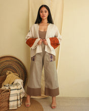 Load image into Gallery viewer, Mocha Premium Linen Nag-iisa Walang Katulad Cover Up in Rusty Brown Yakan Weave