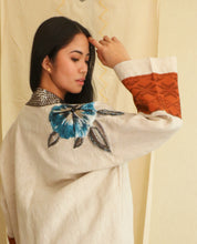 Load image into Gallery viewer, Mocha Premium Linen Nag-iisa Walang Katulad Cover Up in Rusty Brown Yakan Weave