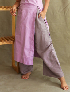 Long Slit Dress with Wide Pants Coords