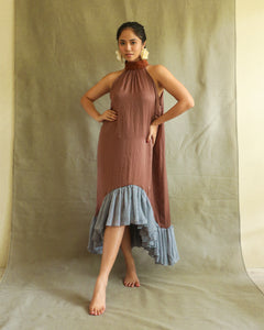 Iced Chocolate Mocha Flowy Dress