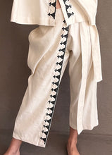 Load image into Gallery viewer, Lakwatsa Linen Coords Top and Pants with Hand Embroidery