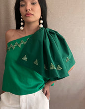 Load image into Gallery viewer, Gabriela Blouse with Huge Ribbon Accent